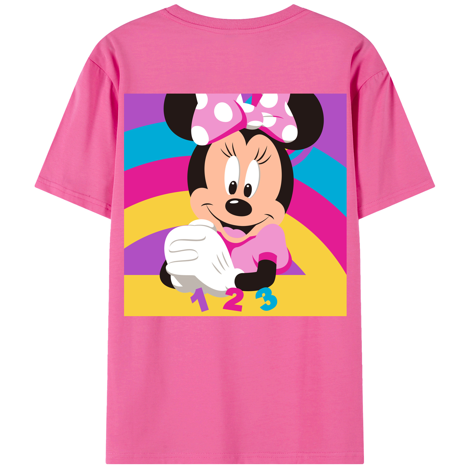 （画像用） ミッキーマウス Mickey Mouse レディース半袖Tシャツ(バックプリント)